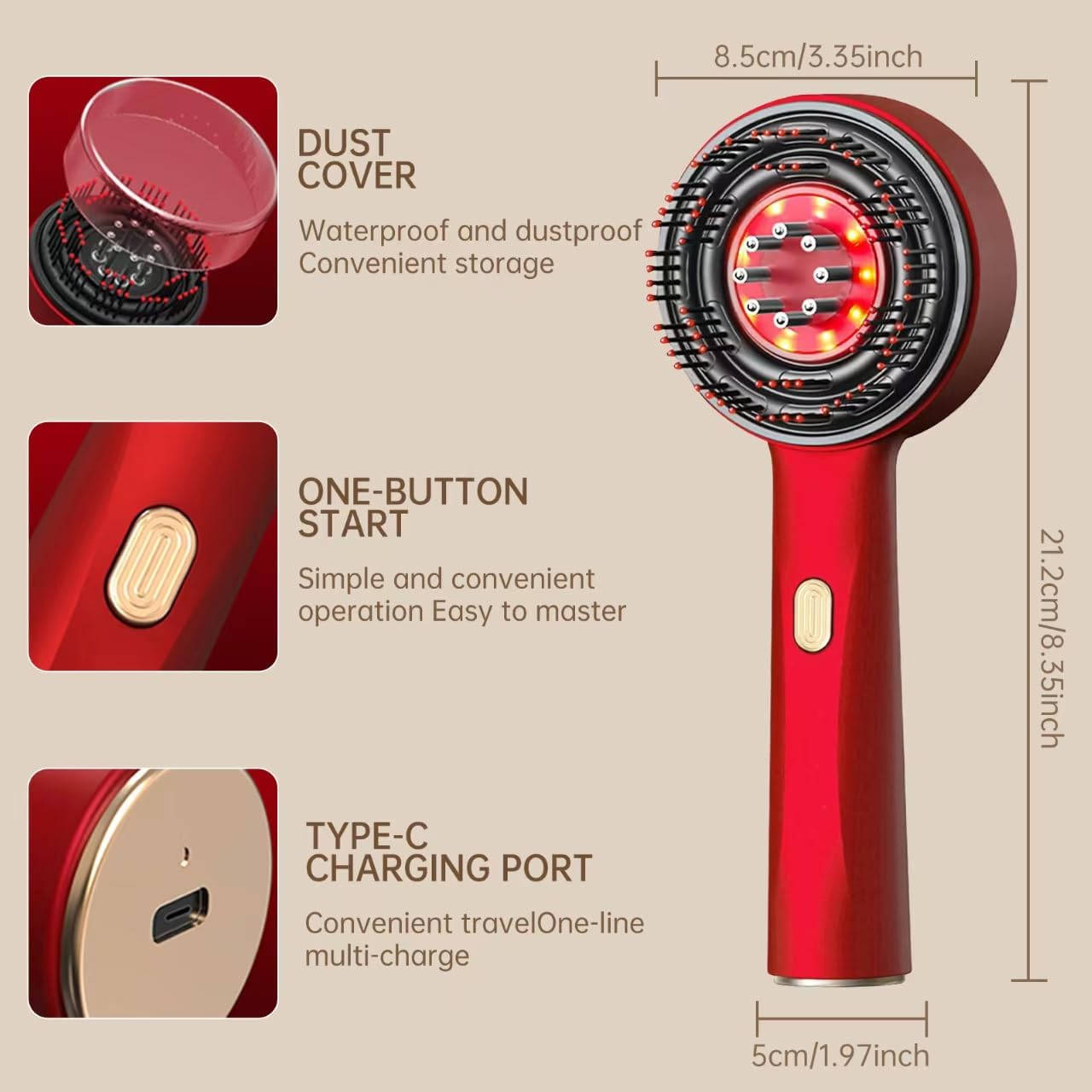 Scalp Massage Brush with Oil Applicator