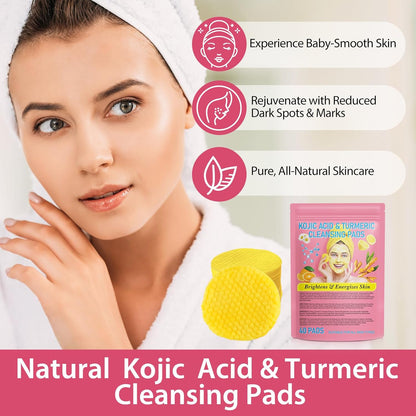 Kojic Acid & Turmeric Brightening Cleansing Pads