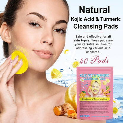 Kojic Acid & Turmeric Brightening Cleansing Pads
