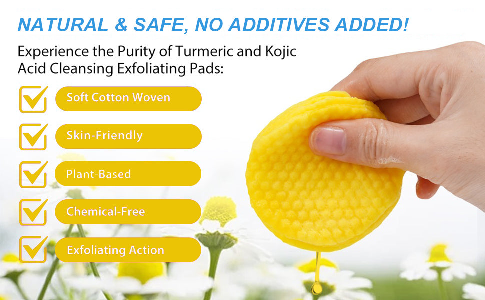 Kojic Acid & Turmeric Brightening Cleansing Pads