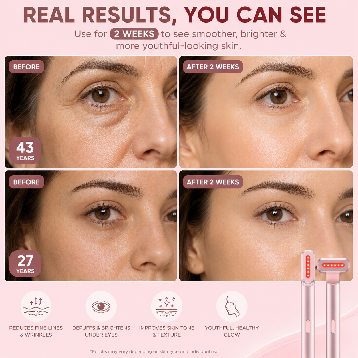 Red Light Therapy Facial Wand